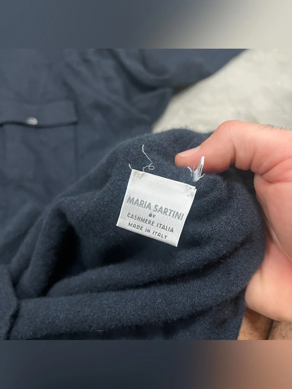 Cardigan Maria Sartini Cardigan Button cashmere color Blue Size 52